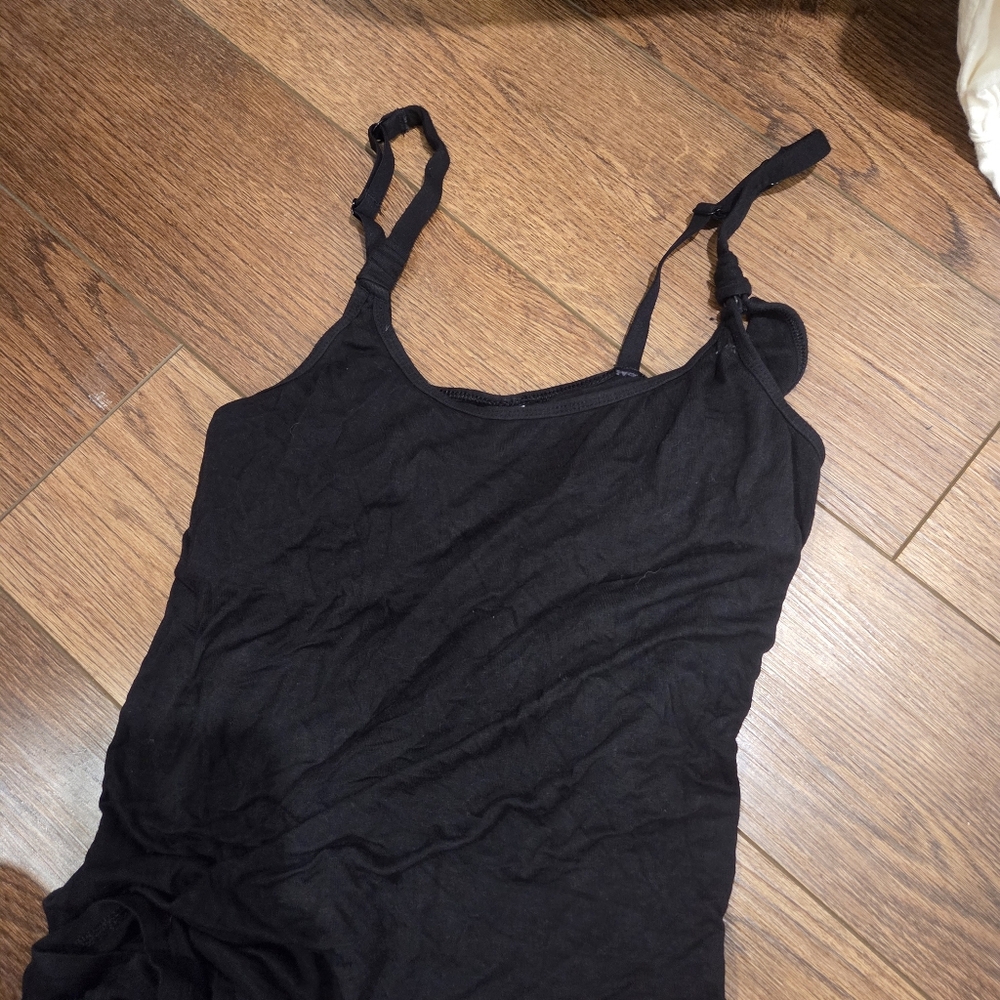 JoySpun Black Sleeveless Nursing Tank Top